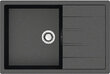 Мойка из искусственного камня Azario Vision (750x505x218) Черная (сифон + герметик), CS00078339