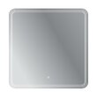 Зеркало для ванной CEZARES с лазерной гравировкой, контурной подсветкой и сенсорным выключателем 800x800x30, CZR-SPC-DUET-800-800-LED-TCH