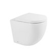 Напольный унитаз BelBagno безободковый, с сиденьем высотой 4 см, SFERA-R, BB2141CBR/BB865SC