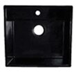 Мойка из искусственного камня Agava Агата Чёрный 545*485*170 мм кварцевая квадратная глянцевая, AG4C1