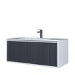 Тумба под умывальник Uperwood Next Premium подвесная, 100 см, белая/графит, 1 ящик, 3930205158