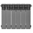 Биметаллический радиатор STOUT TITAN VENTIL 350 6 секций нижнее правое подключение (графит RAL 7024) SRB-3320-035006 7024