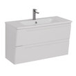 Тумба под умывальник Lemark MIANO, 100 см подвесная, 2 ящика, цвет корпуса, фасада: Белый глянец LM06M100T