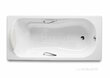 Ванна чугунная ROCA HAITI 160х80, противоскользящее покрытие, отверстие для ручек, 7.2330.G.000.R