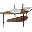  VITRA Plural Столешница под 2 раковины, 160 cm, массив, цвет тёмный дуб, 64043 