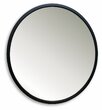 Зеркало для ванной AQUANIKA Metallica без подсветки, металлическая рама /D50/(черный) AQM5050RU136