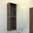 Шкаф-зеркало COMFORTY Порто-75 дуб темно-коричневый, 00-00009231CF