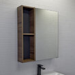 Шкаф-зеркало COMFORTY Соло-70 дуб тёмно-коричневый, 00-00011589CF