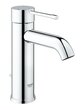 Смеситель для раковины GROHE Essence+ с донным клапаном, низким изливом и энергосберегающим картриджем, хром, 23591001