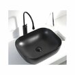 Раковина на столешницу Aquanet керамическая накладная 500х395х145, черный матовый, LAKE-1-MB
